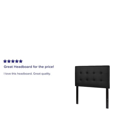 Flash Furniture Headboard, Twin Size, Black Vinyl HG-HB1705-T-BK-GG